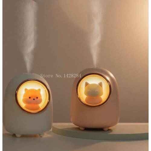 Xiaomi Air Humidifier 350ML Wireless Sprayer Space Capsule Cute Cat/ Hamster Mist Maker Bedroom LED Colorful Night Light