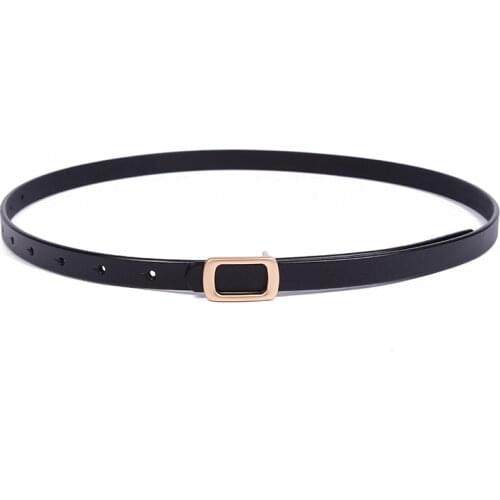 SHUCHAN Suit Waist Belt Trumpet Square Buckle Ladies Split Leather Joker Decorative Fashion with Dress Sweater