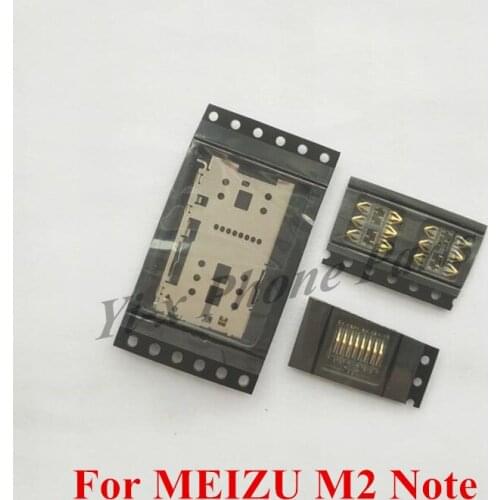 10PCS/Lot SIM Card Tray Reader Holder Slot Adapter For MEIZU M2 Note Phone Replacement Spare Parts