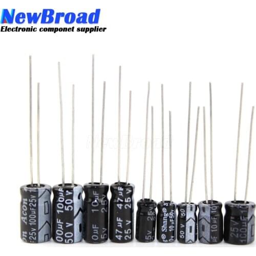 10PCS Original aluminum electrolytic capacitor 680UF 16V 25V 35V 50V 63V 200V plug-in multi specification 680UF 10*17 8*16 8*12