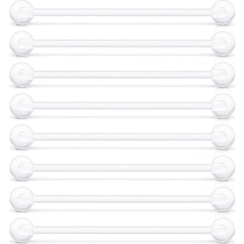 14G industrial barbell earrings osteochondral earrings body piercing transparent acrylic cage