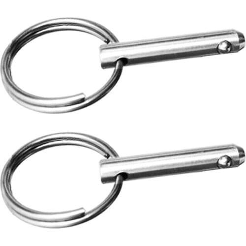 2 x Boat Top Bimini Top Quick Release Pin 1/4" Stainless Steel Marine Grade