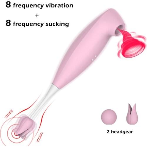 2 in 1 G-Spot Vibrators for Women Vaginal Sucking Clitoris Stimulator Vagina Orgasm Nipple Massager Adult Sex Toys for Female AV