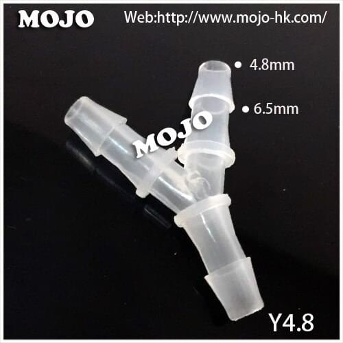 2020 (1000pcs/Lots) MJ-Y4.8 3/16" PP Three way connectors 4.8mm Y type hose joint pipe fitting