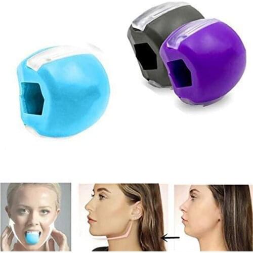 3pcs Food Grade Silica Jaw Muscle Exerciser Face Masseter Fitness Ball Facial Toner Face Neck Training Simulator Chew Ball