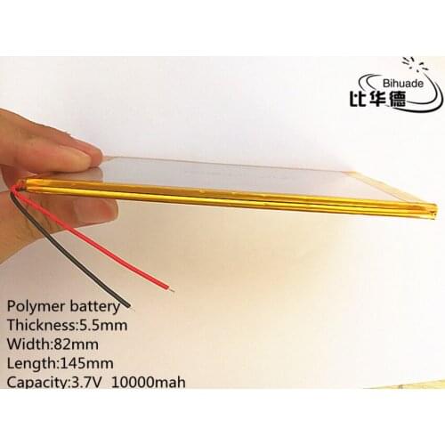 5pcs Liter energy battery 1pcs/lot 3.7 V 10000 mah tablet gm lithium polymer battery 5582145 for tablet pc 9.7" 10.1"