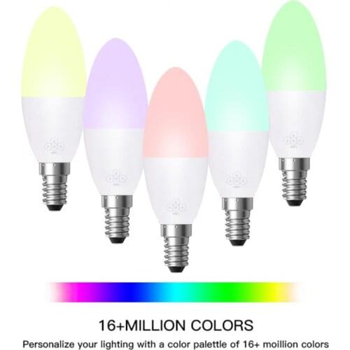 Wireless Bluetooth LED WiFi Smart Bulb E12 E14 E22 E27 Candle Bulbs Alexa Google Assistant Home Voice Control Smart Lamp