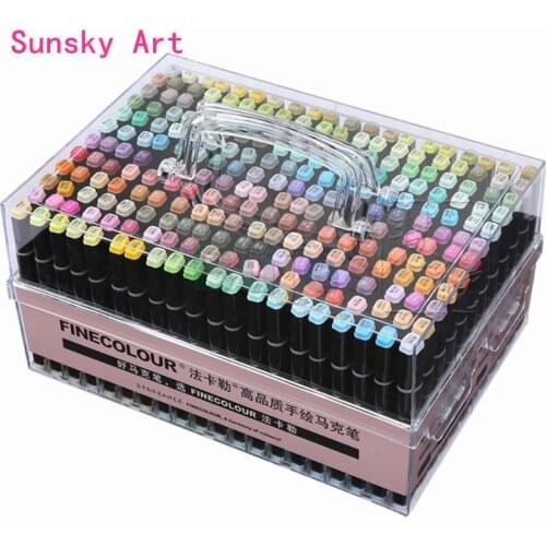 FINECOLOUR Original pen case 1/2/3/4 generation full set marker 160 240 480 color enlarged acrylic portable transparent pen case