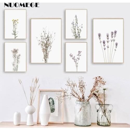 Nordic Style Flower Wall Art Botanical Print Wildflowers Posters and Prints Palnt Decoration Picture for Living Room Home Decor