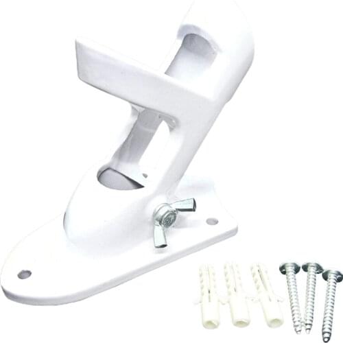 Upto 1" Dia. Flag Pole Bracket White Cast Aluminum 2 Position Flag Pole Holder