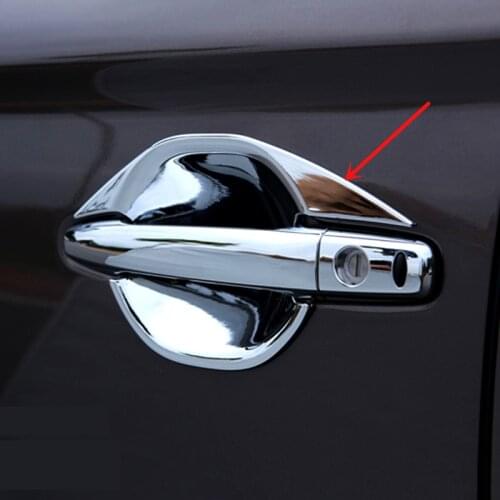 For Mitsubishi Outlander 2016 2017 Chrome Door Handle Bowl Cup Cover Trim Protectors Car Accessories also fit 2013 2014 2015