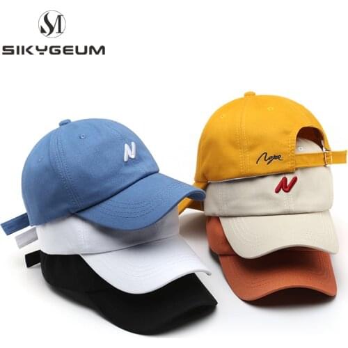 SIKYGEUM Letter Hat Cotton Embroidered Baseball Cap Mens Womens Snapback Hat Street Fashion Hip-Hop Casual Outdoor Caps