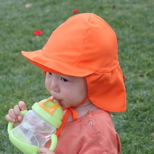 Summer New 0-5 Years Baby Sun Hat Children Outdoor Neck Ear Cover Anti UV Protection Beach Caps Kids Boy Girl Swimming Flap Cap