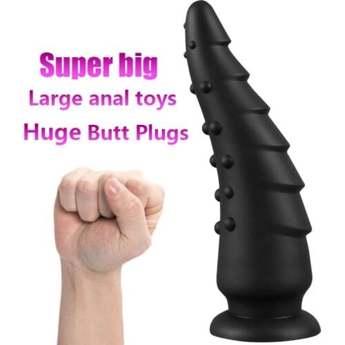 Shop Adult Large Anal Sex Toys Huge Size Butt Plugs Prostate Massage For Men Female Anus Expansion Stimulator Big Anal Beads 18