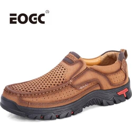 High Quality Genuine Leather Boots Men Breathable Autumn Ankle Boots Two Style Outdoor Hiking Boots Plus Size Shoes Men