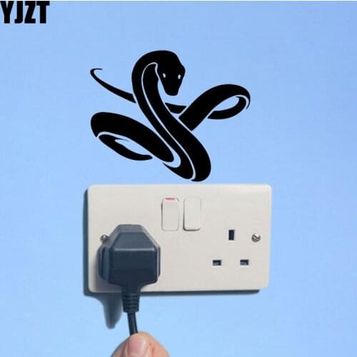 YJZT Serpent Snake Reptile Animals Wall Switch Sticker Decal Funny Cartoon 17SS0049