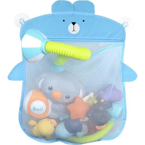 Children Baby Bath Toy Storage Bag Hanging Net Pouch Organizer Net Suction Baskets Bathroom Toys Suction Cup For Kids