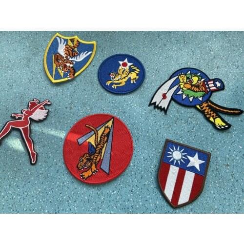 Full Set Us Air Force Chinese American Volunteer Group Flying Tigers Badge Patch Military Store