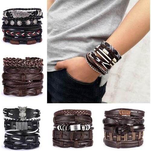 Rinhoo jewelry Leather Bracelets