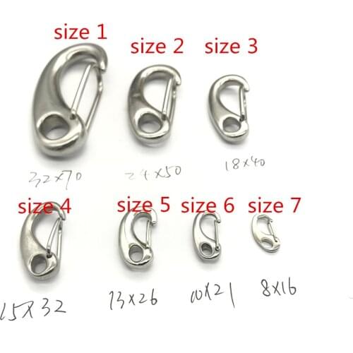 Silver 316L Stainless Steel Lobster Clasps Hooks Connectors Charms For DIY Leather Bracelet Jewelry Making Jewelry Findings