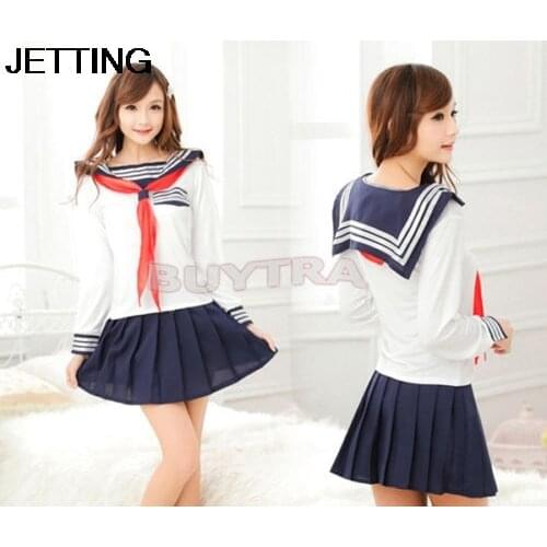 3 pcs School Uniform For Girls Korean Japanese school uniforms Student Cosplay Sailor Costumes Autumn Winter School Dresses