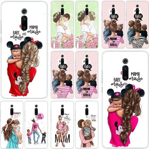 Baby Mom Girl Boy Silicone Case For Xiaomi Mi Note 10 9T CC9 E 9 Pro A3 Lite Play Redmi Note 8T 8 8A 6 Pro 6A 4X Fashion Cover