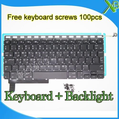 Brand New For MacBook Pro 15.4" A1286 Arab Arabic keyboard+Backlight Backlit+100pcs keyboard screws 2009-2012 Years