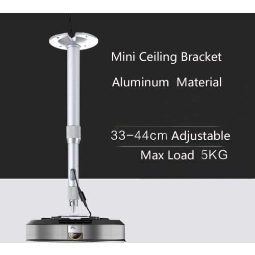 Aluminum Alloy Mini LED DLP Projector Ceiling Mount Bracket 33cm to 44cm adjustable Universal Screw 6mm type Flex Two Section