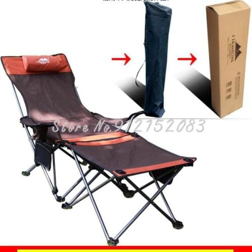 Outdoor Folding Chair Fishing Portable Ultra Light Leisure Lunch Break Chair Camping Self Driving Back Beach Armchair