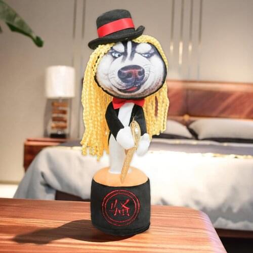 Funny Plush Dog Shake Dance & Sing Stuffed Toys Novelty Cartoon Dancing Doll Dashboard Decor Baby Girl Toy Room Decoration