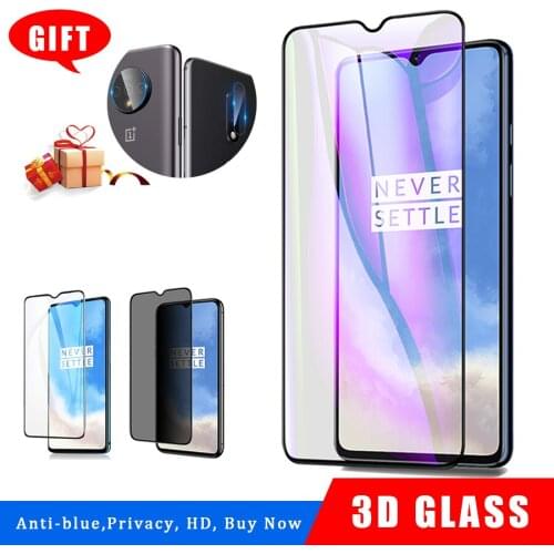 Tempered glass For Oneplus 7T screen protector Oneplus 7 6T 7T camera lens glass protector Anti blue light ray Privacy glass
