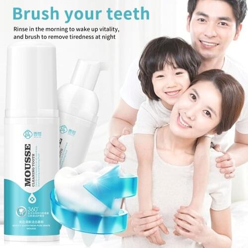 Tooth Whitening Cleaning Mousse Remove Plaque Stains Oral Hygiene Odor Fresh breath Bright Teeth Toothpaste Dental Care Tool 60g
