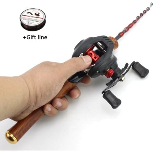 1.68m 1.85m Rod Reel Combos Carbon Telescopic Casting Fishing Rod and Casting Reels Set Beginner vara de pesca com molinete