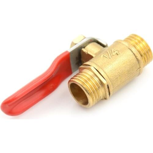 1PC Straight 1/4 Male To Male Pipe High Quality Pipe Ball Valve 1/4" Sanitary Shut-off Ball Valve