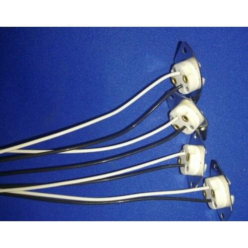 100pcs metal clad G4 MR16 MR11 lampholder light bracket 30cm wire