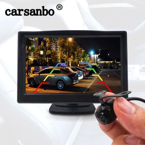 5 Inch Wireless Monitor with Front or Rear View Camera Cigar Lighter Power Supply Digital Signal Support 150M Wireless Distance