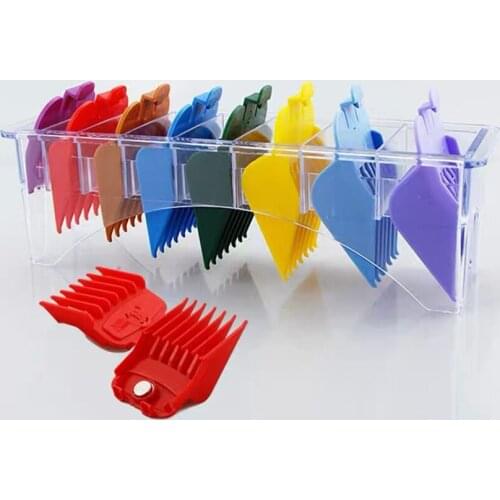 8/10 Calipers Transparent Hair Limit Comb Storage Box With Lid Hairdresser Haircut Caliper Comb Box Organizer Hair Styling Tools