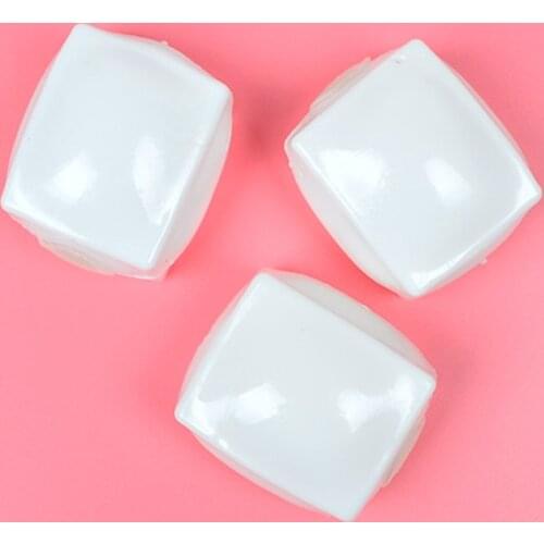 White Tofu Squeeze Toys TPR Material Safe Non-toxic Soft and Elastic Stress Relief Stretchy Tofu Sensory Toy for Kids