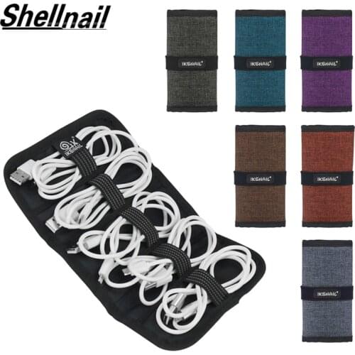 Shellnail Sample Portable Cable Storage Headset Case Waterproof Shockproof Earphone Digital USB Cable Sorting Travel Insert Bags