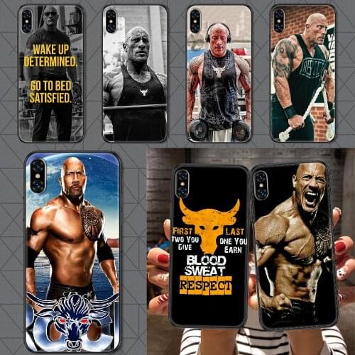 The Rock Dwayne Johnson Phone Case Cover Hull For iphone 5 5s se 2 6 6s 7 8 12 mini plus X XS XR 11 PRO MAX black silicone back
