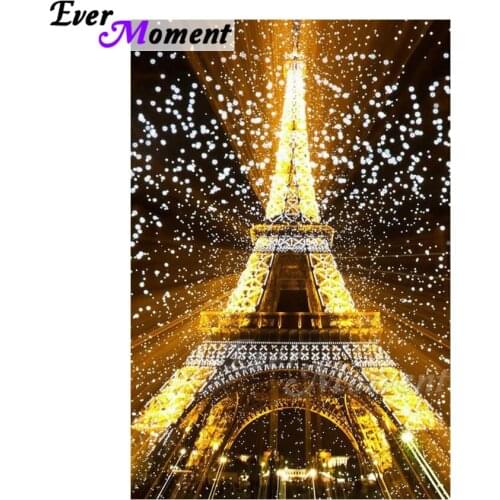 Ever Moment Diamond Painting 5D DIY Full Square Drill Light Tower Star Picture Of Rhinestone Diamond Embroidery Decor ASF1645