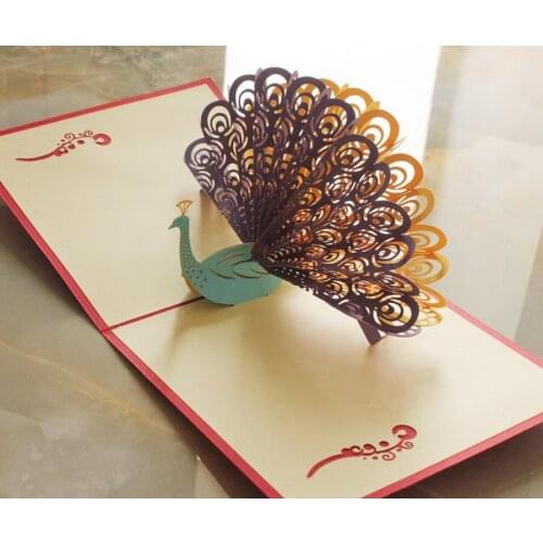 By dhl 100pcs Merry Christmas Tree Vintage 3D laser cut paper handmade custom greeting cards Christmas gifts souvenirs postcards