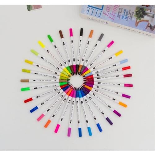 Dual Tip Brush Art Markers Pen 12/24/36 Colors Watercolor Pens For Drawing Painting Calligraphy Art Supplies