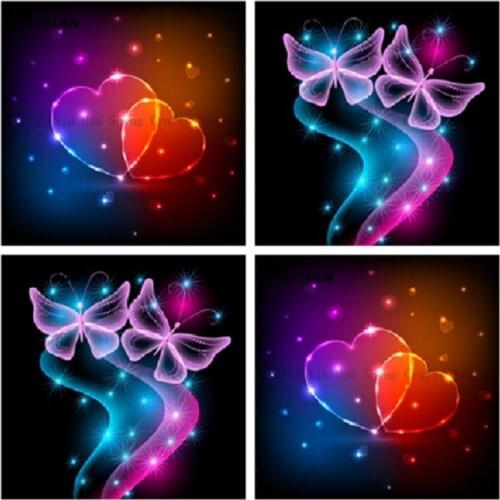 MYTIAN DIY 5D Diamond Painting LOVE Heart Full Round Diamond Mosaic Embroidery Sale Picture Of Rhinestone for Home Decoration