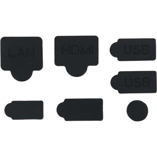 7PCS Silicone Dust Plugs Set USB Interface Anti-Dust Cap Cover For PS5 Cover Stopper Game Console Accessories Parts