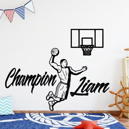 Lovely basketball Wall Sticker Pvc Wall Art Stickers Modern Fashion Wallsticker Living Room Bedroom Decal Creative Stickers