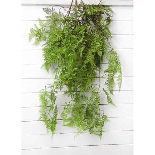 Wall Hanging Fern Bouquet Artificial Pomelo Fern leaves Garland Plastic Plants Wedding Home Bar Decor