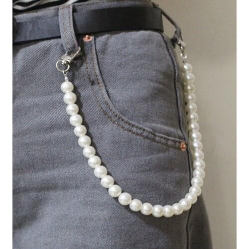 New Fashion Imitation Pearl Pants Waist Chain Luxury Fashion Chain Jeans Youth Girl Street Punk Hip Hop Decoration Jewelry
