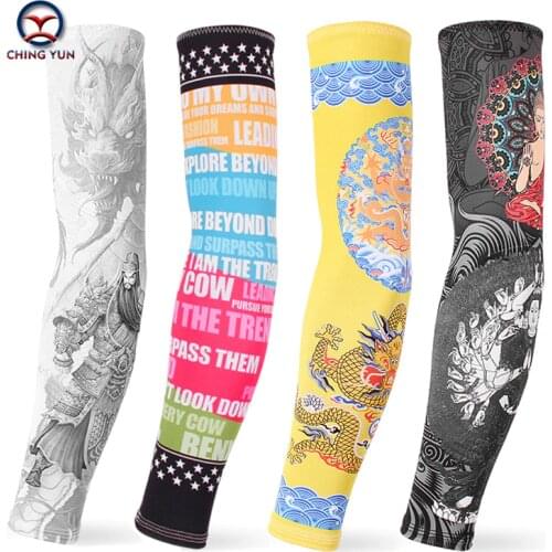 CHING YUN New Fashion Tattoo Sleeves Arm Warmer Unisex UV Protection Outdoor Temporary Fake Tattoo Arm Sleeve Warmer Two sleeves