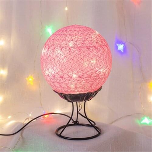 Solid Color Romatic Bedside Lamp Creative Mini Round Nightlight Children Bedroom Cute Light